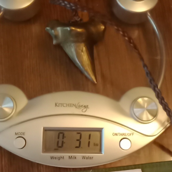 Brass sharks tooth Necklace #816 - Picture 4 of 6